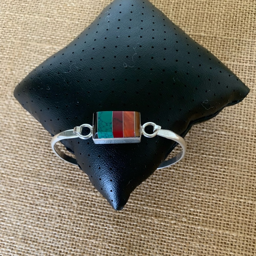 VINTAGE  MEXICO 925 STERLING SILVER BRACELET - Picture 2 of 7